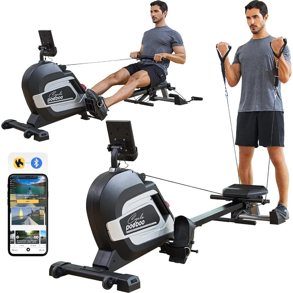 

Workout Equipment Magnetic Rowing Machine 360 LB Weight Capacity Cardio Tablet Holder and Comfortable Seat Cushion Wioślarz Gym