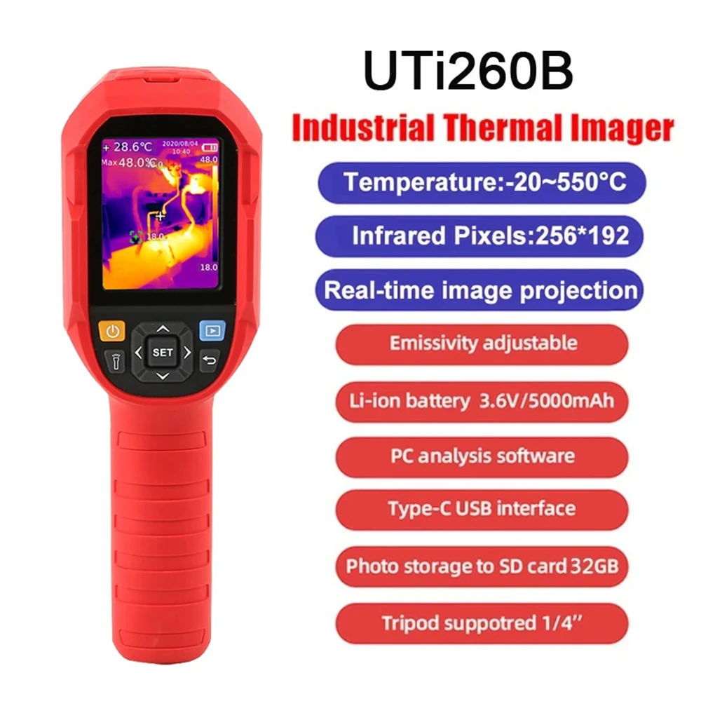 Caméra Thermique Infrarouge Portable - Écran LCD 3,2" - Détection Température 40°C à 300°C