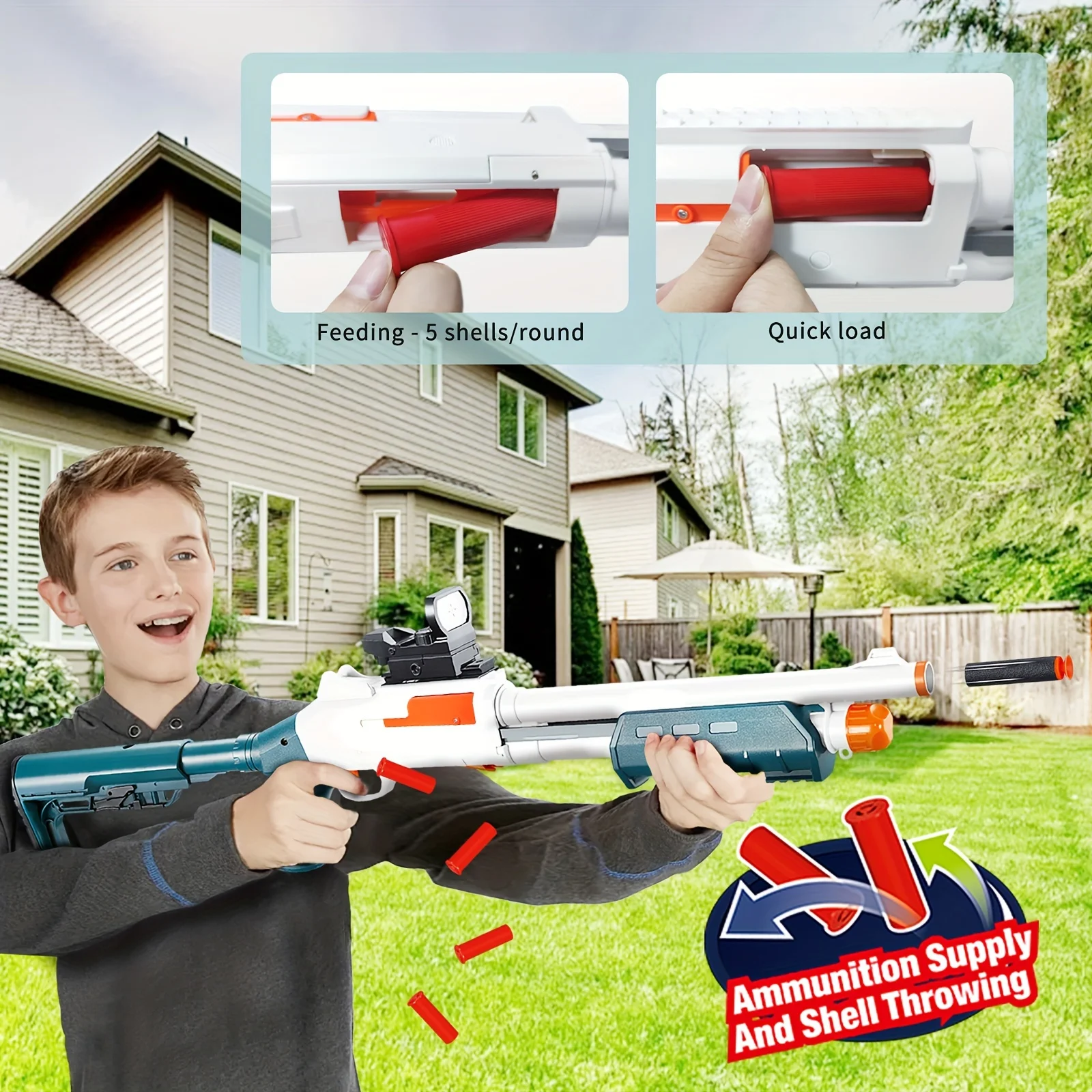 Toy gun model foam gun (31 inch) soft bullet shotgun 6