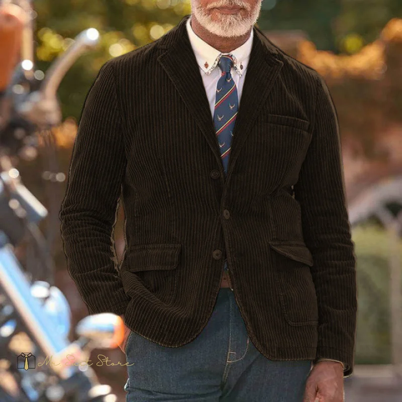 Blazer en Velours Côtelé pour Homme
