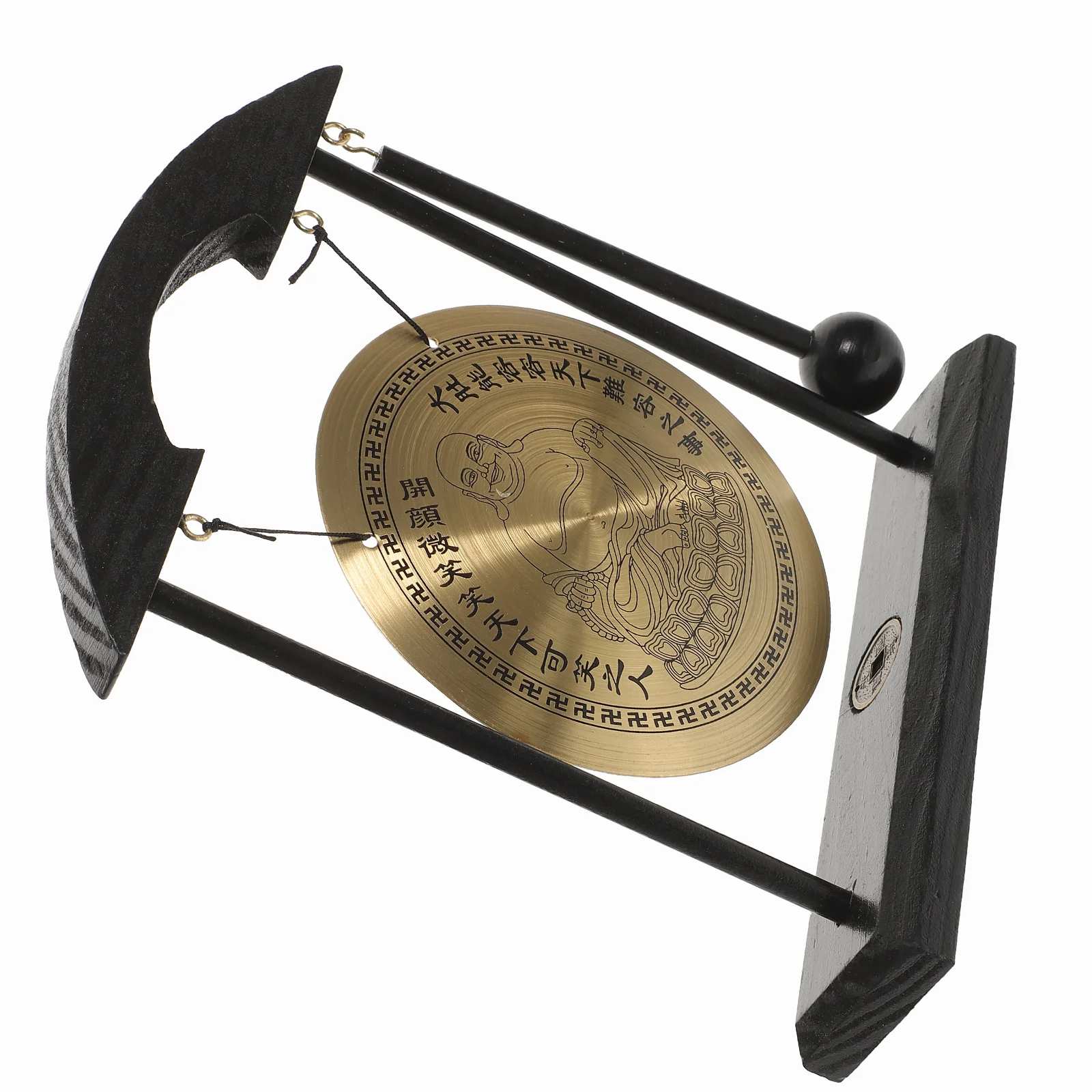 

Gong Ornament Decor Desktop Metal for Home Adorn Adornment Craft Chic Mini Figurines