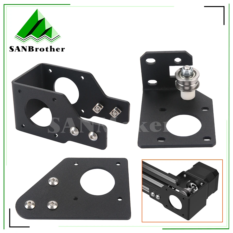 Y Axis Motor Bracket Fixed Mount Plate Spare Kit 3D Printer Parts 2040 Profile For Ender3 42 step motor support tiny m 3d printer 150x150mm heated build plate 3d printer parts hot bed support aluminum plate z axis support plate