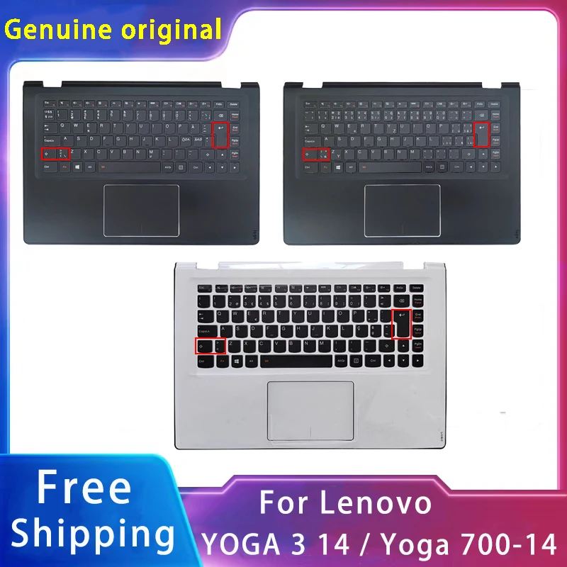 

New For lenovo Yoga 3 14 / 700-14 ;Replacemen Laptop Accessories Keyboard PO GR CZ ND Black White