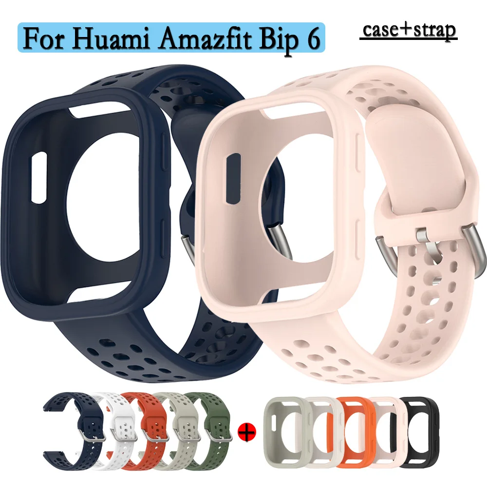 Versatile 2-in-1 Silicone Watchband with Case Cover - Adjustable Single Color Wristband Accessory