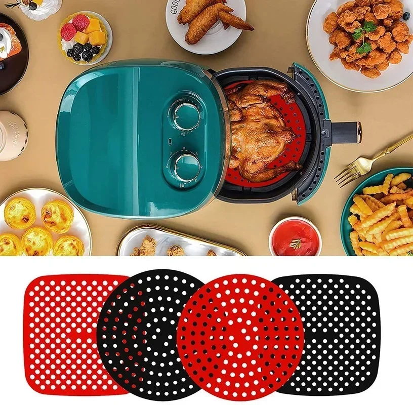 Air fryer liners Air fryer accessories Silicone baking mat Air Fryer Non-stick Baking Mat Cake Grilled Saucer Silicone Mat kitchen Accessories Pastry Tools Accessories Bakeware Oil Mats