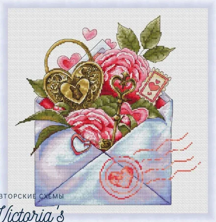 

Cross stitch Handmade 14CT Counted Canvas DIY,Cross-stitch kits,Embroidery letters to loved ones 34-35