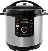 12 Quart Digital Pressure Cooker with 15 Preset Options and Glass Lid, Silver 1