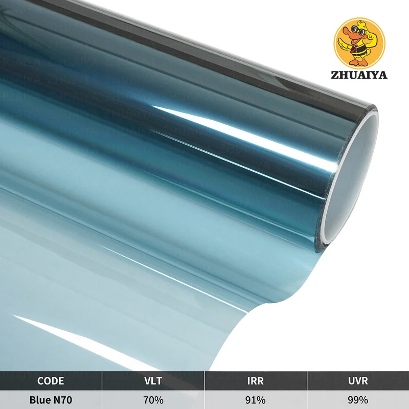 

ZHUAIYA 1.52x10/20/30m Car Window Tint Home Tinting Sticker Film, VLT 70% 2 MIL Nano Ceramic Solar Tint Film, Solar Protect