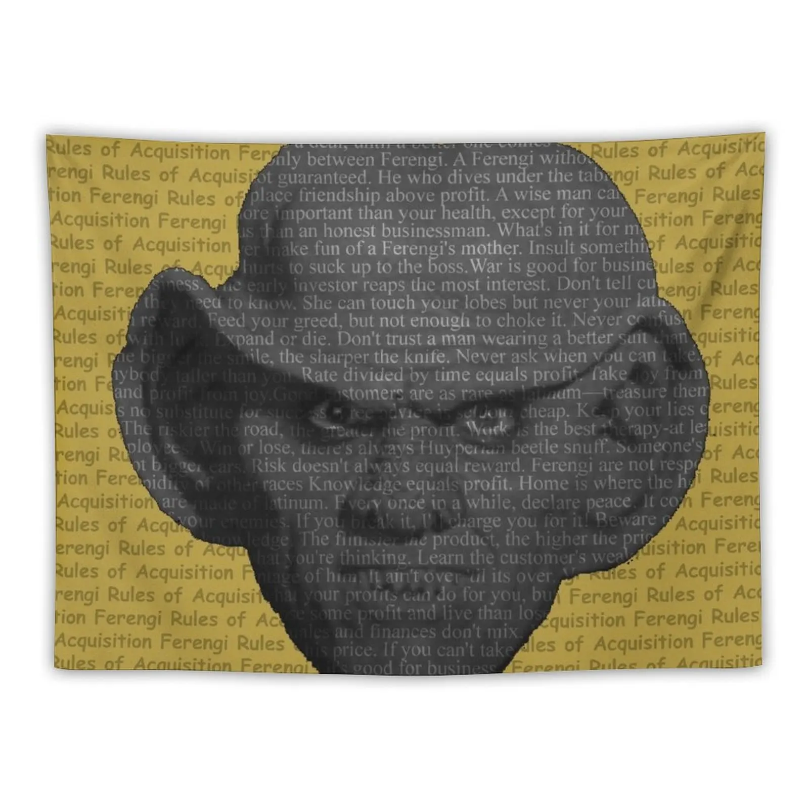 

Rules of Acquisition Tapestry Aesthetics For Room Home Decorators Decoration Wall Tapestry