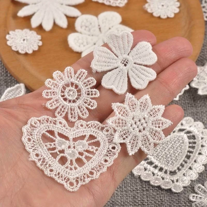 레이스 천 스티커 의류 스커트 재킷 웨딩 액세서리 DIY 수제 재료 가방 장식