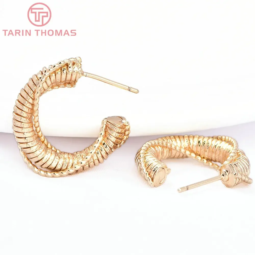 

(7743) 2PCS 20MM 24K Gold Color Brass Semicircle Shape Earring Hooks High Quality Diy Jewelry Findings Accessories Wholesales