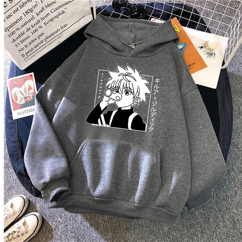 Hunter X Hunter Kurapika Anime Fleece Hoodie – Unisex Gothic Harajuku Pullover
