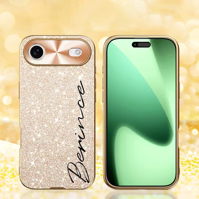 Personalized Custom Name Letters Sparkling Glitter Case for iPhone 13