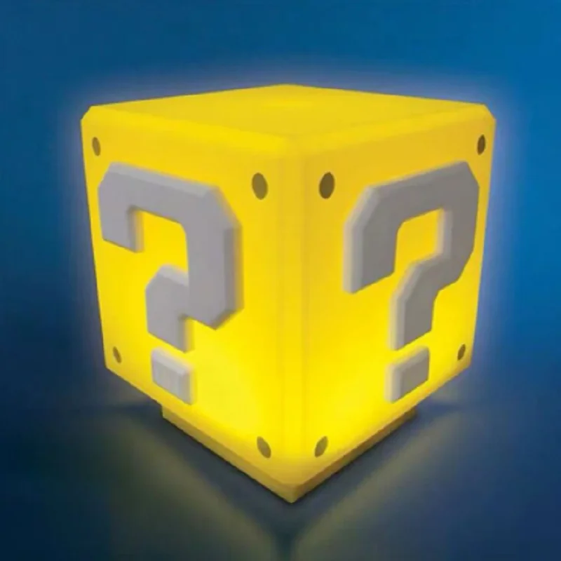 Super Mario Led Punto Interrogativo Ricarica Vocale Piccola Luce Notturna Camera Da Letto Induzione Luce Notturna Bambola Mobile Giocattolo Regalo Per