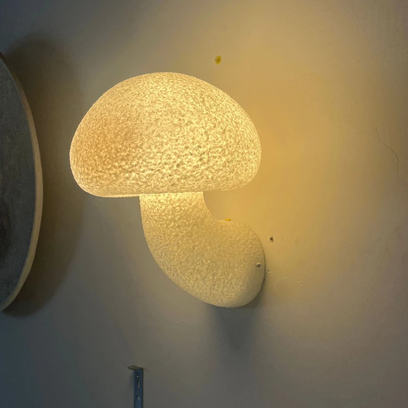 

Mushroom Wall Lamp Cafe Door Designer Balcony Outdoor Bedroom Modern Creative Decor Wall Lighting LED Light Cute Night Wall Lamp