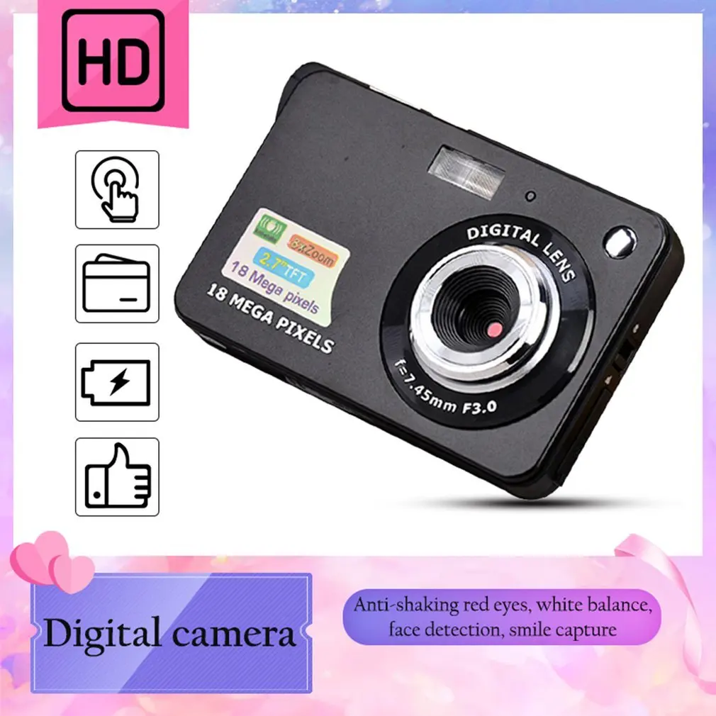 HD Digital Camera With LCD Screen Child Cameras Outdoor Anti-Shake Instant Photo Camera Rechargeable Photography Camcorder