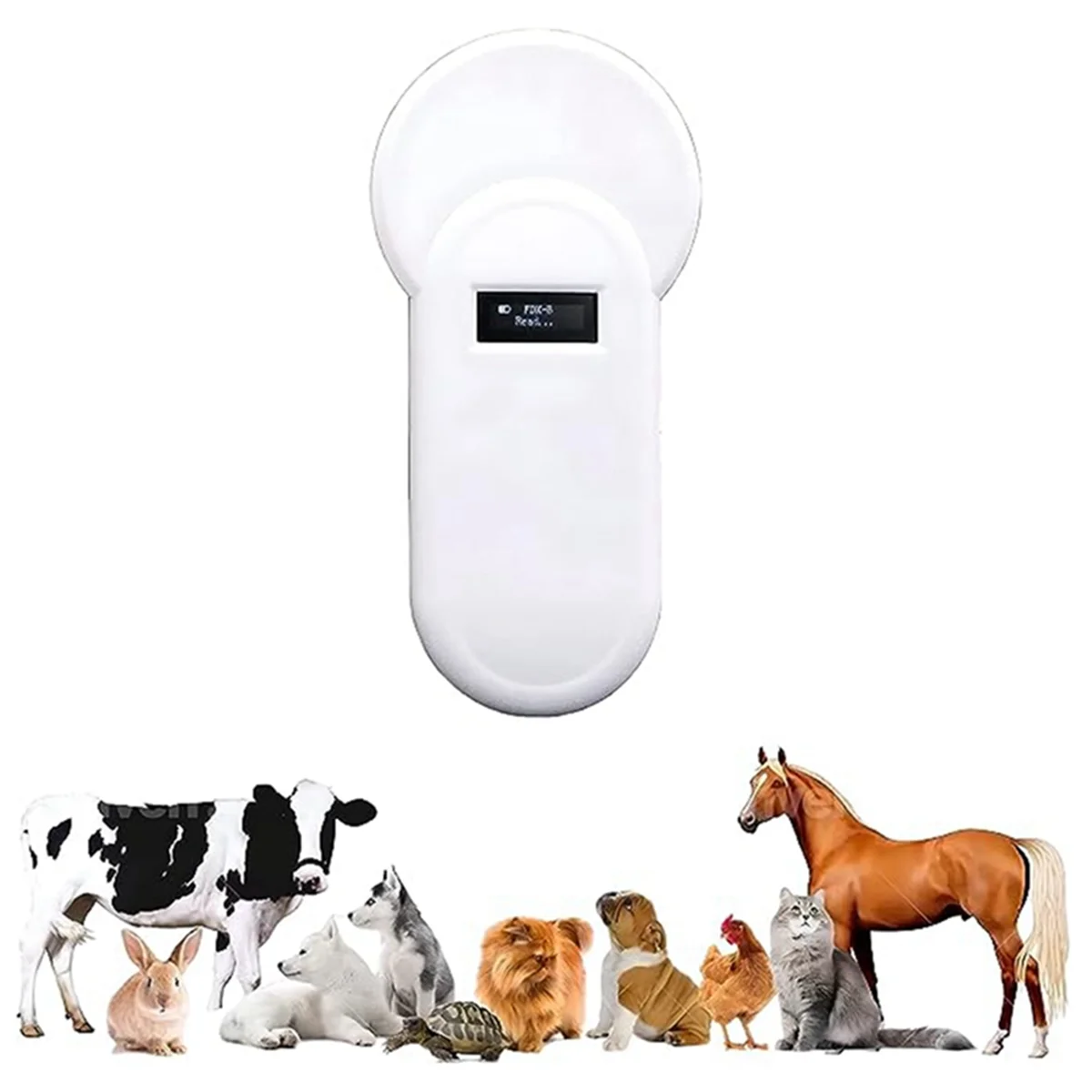 EYFL-Pocket Reader Pet Chip Scanner Standard Handheld Backlit LCD Tag Reader ID Scanner for Animals and Pets