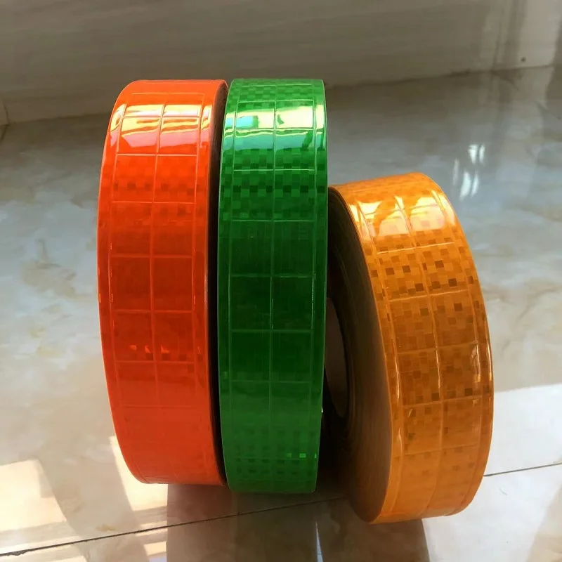 2 Inch PVC Fluorescent Reflector Tape , Warterproof, Reflective Warning, Flashing,DIY Clothing Sewing Material