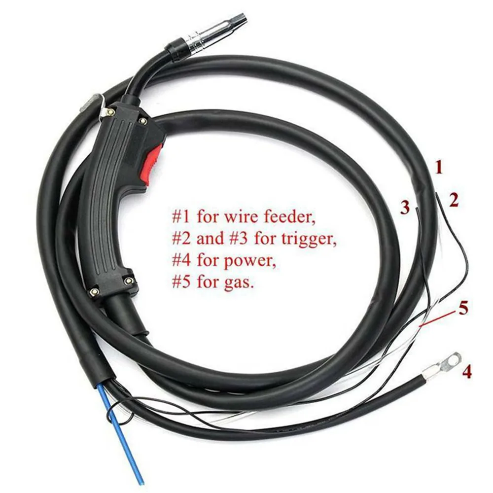 MIG Welding Torch 14AK Gas Valve 2M/2.5M/3.0M/3.5M/4.0M Air Cooled Welder Gun for MAG Welding Machine welding torch