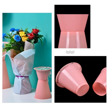 【M】Base per Imballaggio Bouquet, Strumento per Confezionamento Fiori Freschi, Vaso Interno per Bouquet, Secchio per Composizioni Floreali