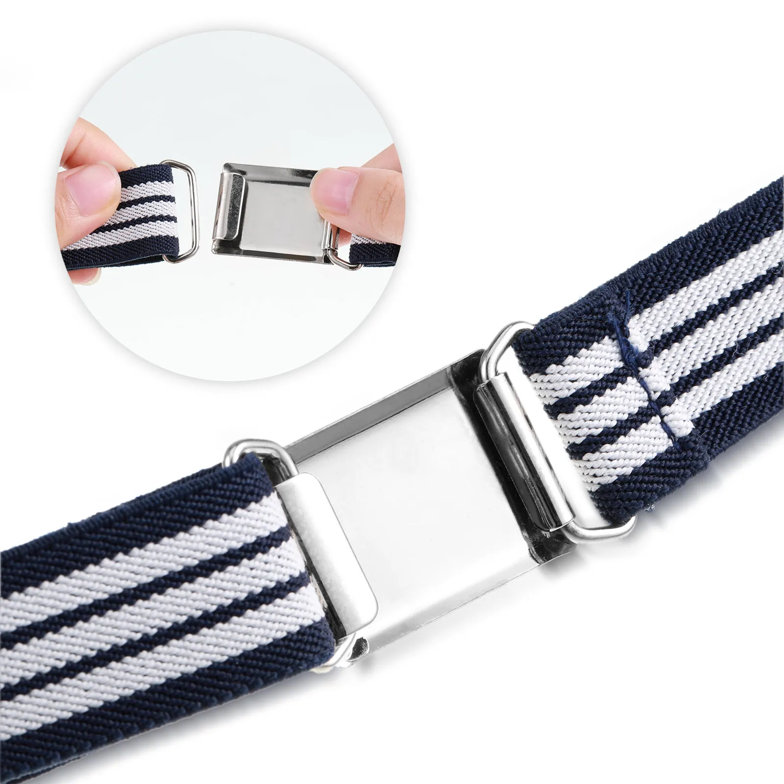

3 Pieces Magnetic Belt Waistband Stretch Belts with Square Buckle Girdle
