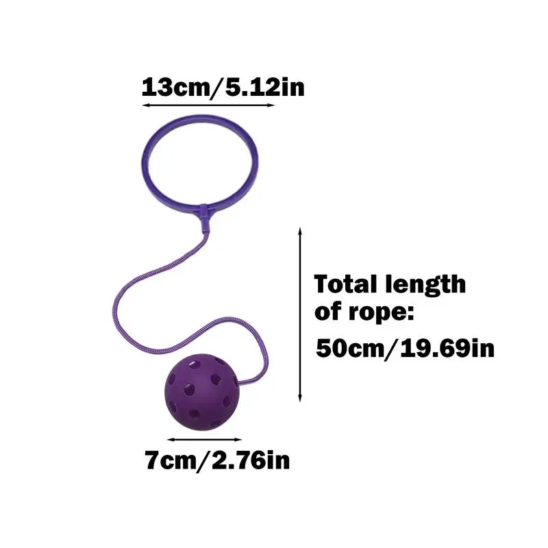 Ankle Skip Ball Rotating Swing Assorted Colors Single-Leg Soft Jumping Ring Coordination Fitness Sports Ball Outside Exercise