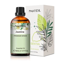 PHATOIL 30ml Aromatherapy Essential Oil Blend - Lavender, Eucalyptus, Vanilla, Sweet Orange Fragrance for Diffusers, Candles, and DIY Soap (Jasmine)