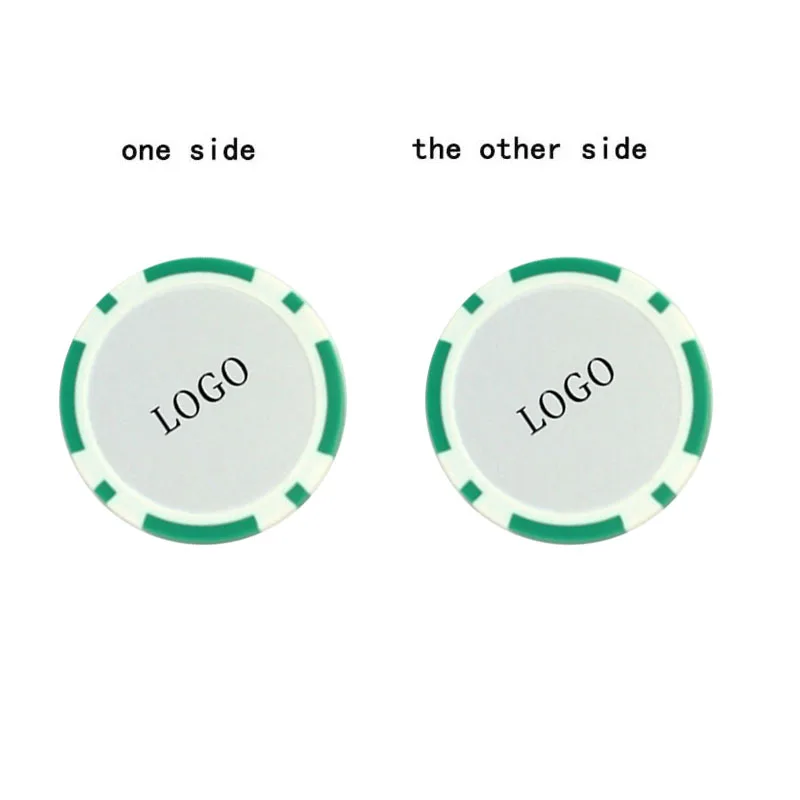 カスタマイズされたロゴゴルフボールマーカー両面40mm直径11.9g ABS