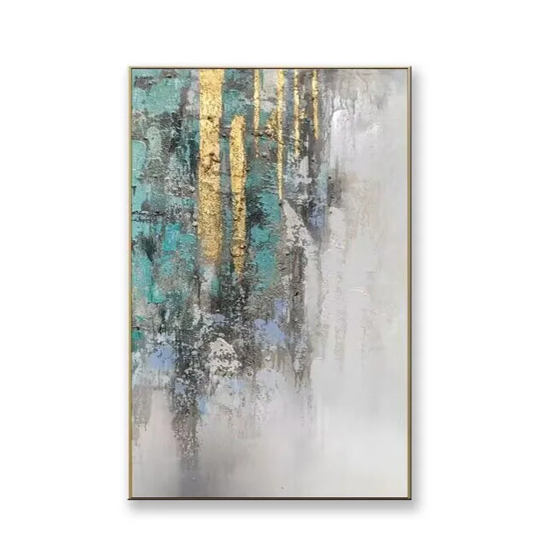 

Nordic Abstraction Gold Foil Landscape Oil Painting Handmade Oil Painting For Home Decoration Bedroom Dining Room Living Room