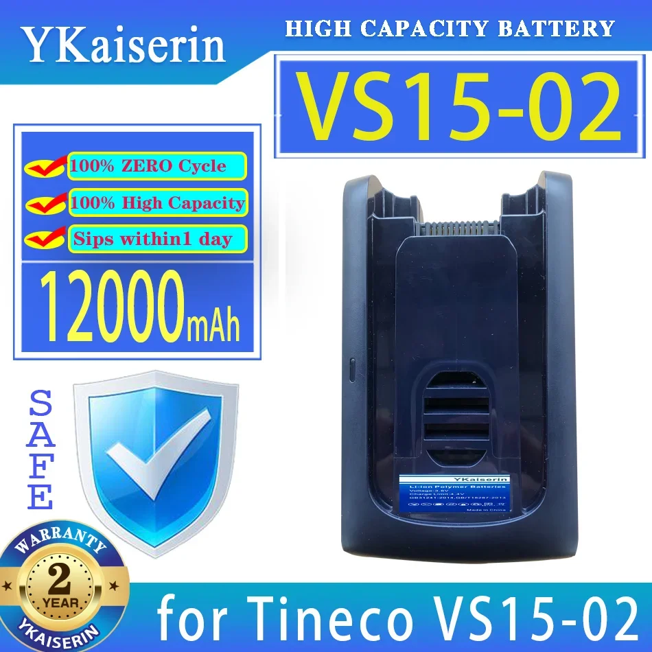 

YKaiserin 12000mAh Replacement Battery for Tineco VS15-02 VS1502 Digital Batteries