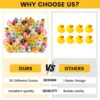 1-100pcs Rubber Ducks in Bulk,Assortment Duckies for Jeep Ducking Floater Duck Bath Toys Party Favors 5