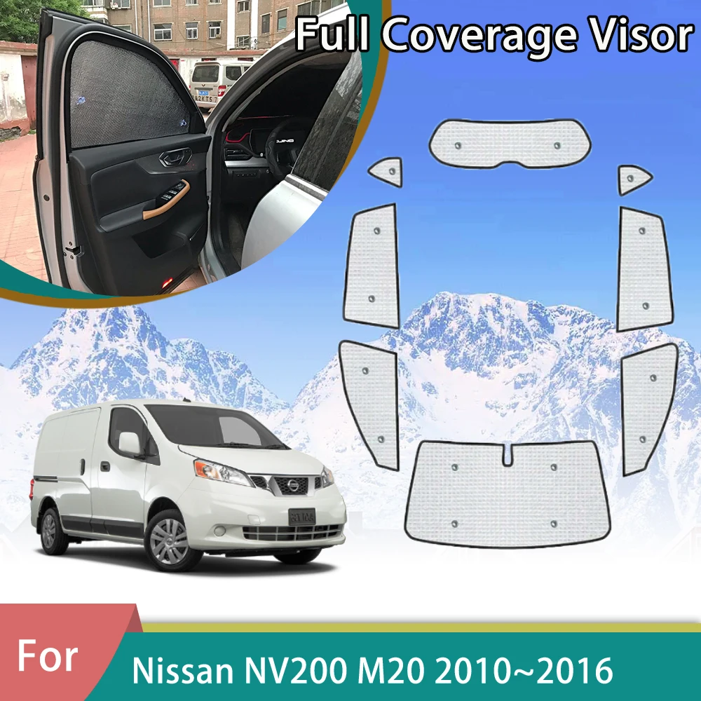 Rideaux De Séparation De Cabine pour Nissan NV200 H2 Protection Solaire Gris