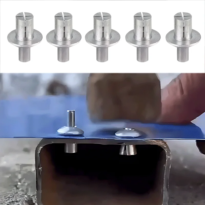 Rivets And Fasteners Rivets And Screws 10/30/60/100pcs Round Head Aluminum Core Knock Type Small Tapping Screws Expansion Shock