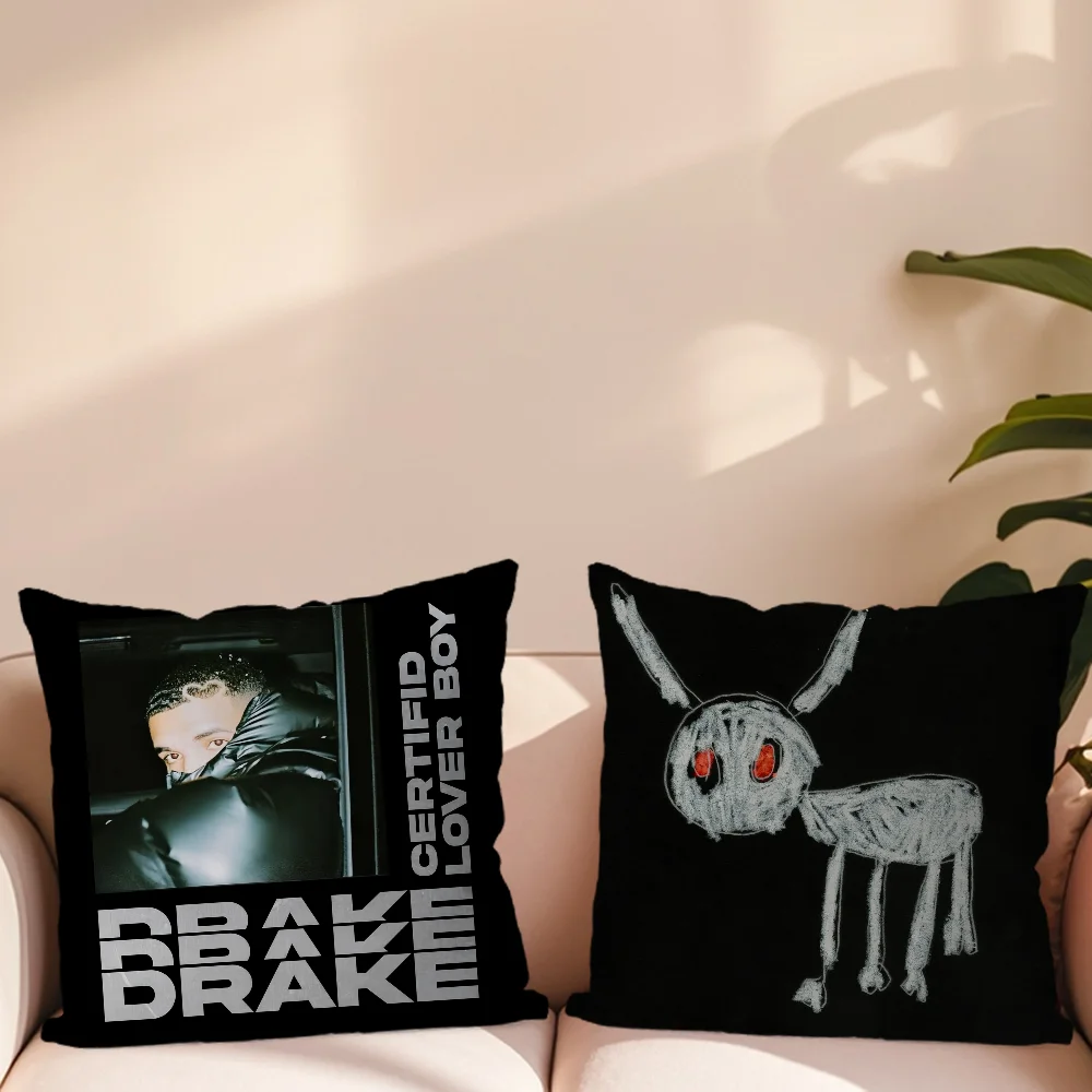 래퍼 D-Drake 모든 개용 베개 케이스 소파, 거실, 침실, 머리판, 등받이 쿠션, 사각 쿠션, 낮잠 시간