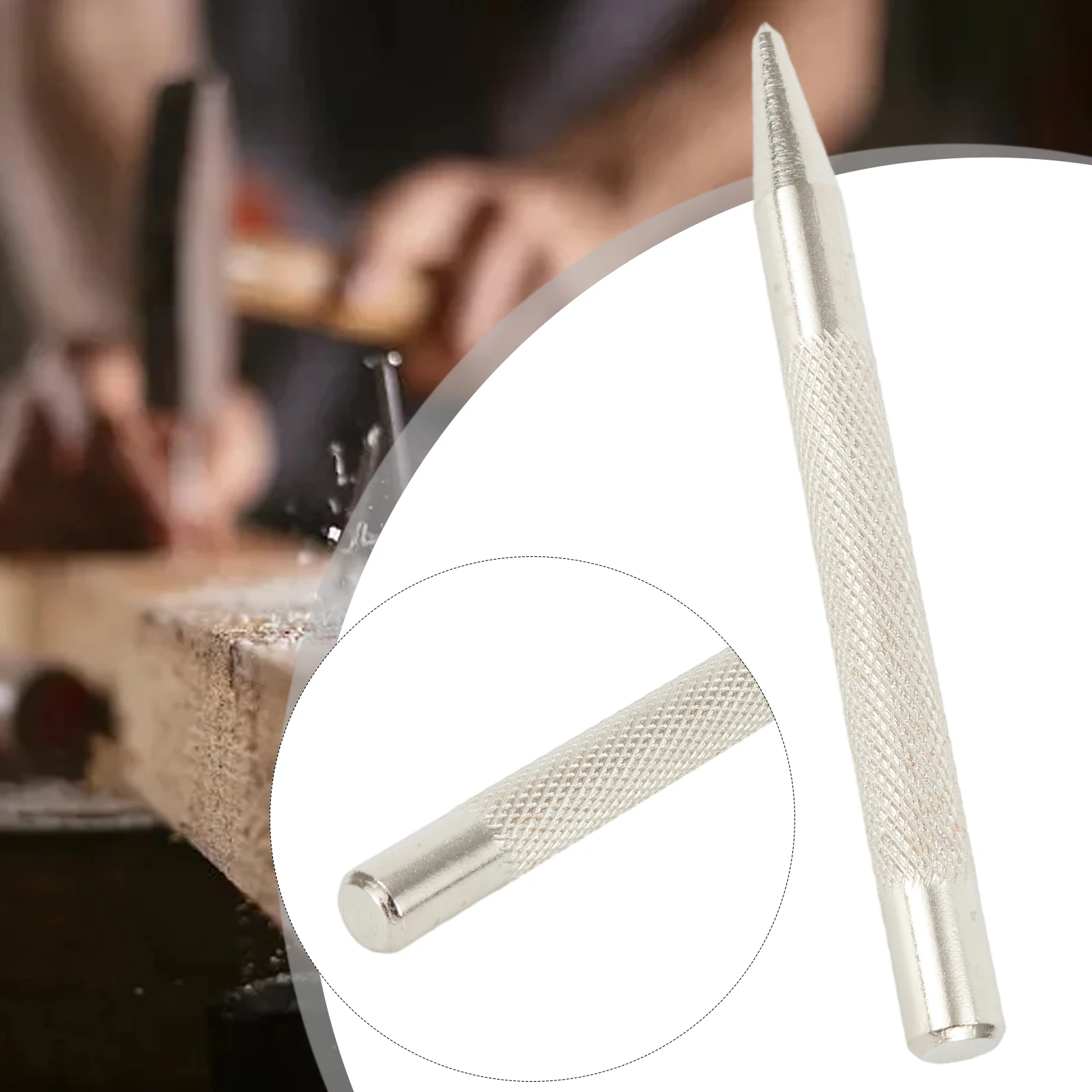 

3.7 Inch Knurled Centre Punch Spot Dot Center Center Punches Carbon Steel Drilling Metal Hardened Tool Practical Hot Sale