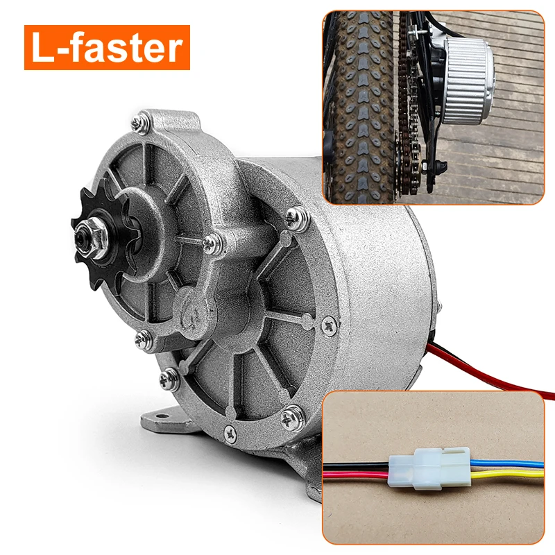DIY 36V 450W 26인치 700C 27.5인치 휠 전기자전거 프리휠 어댑터 우측 직결 브러시 모터 변환 키트 (스로틀 포함)