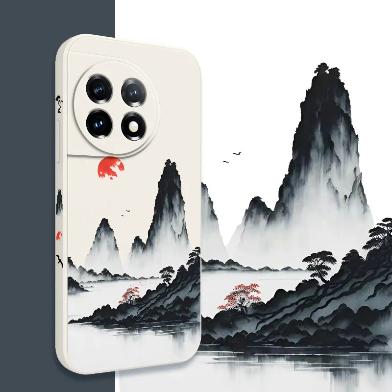 Sunset Red Liquid Silicone Phone Case Cover