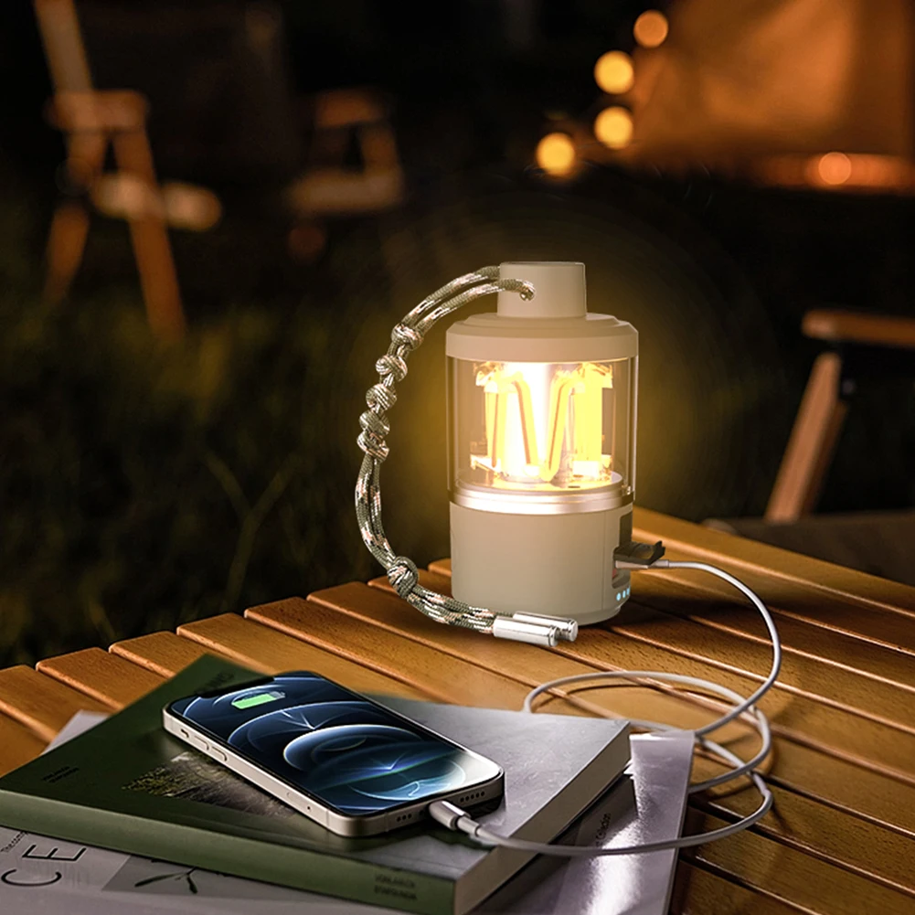 Retro Camping Light Outdoor Portable Led Rechargeable Hanging Tent Light  Hanging Camping Lantern Lamp For Party Fishing - Portable Lanterns -  AliExpress