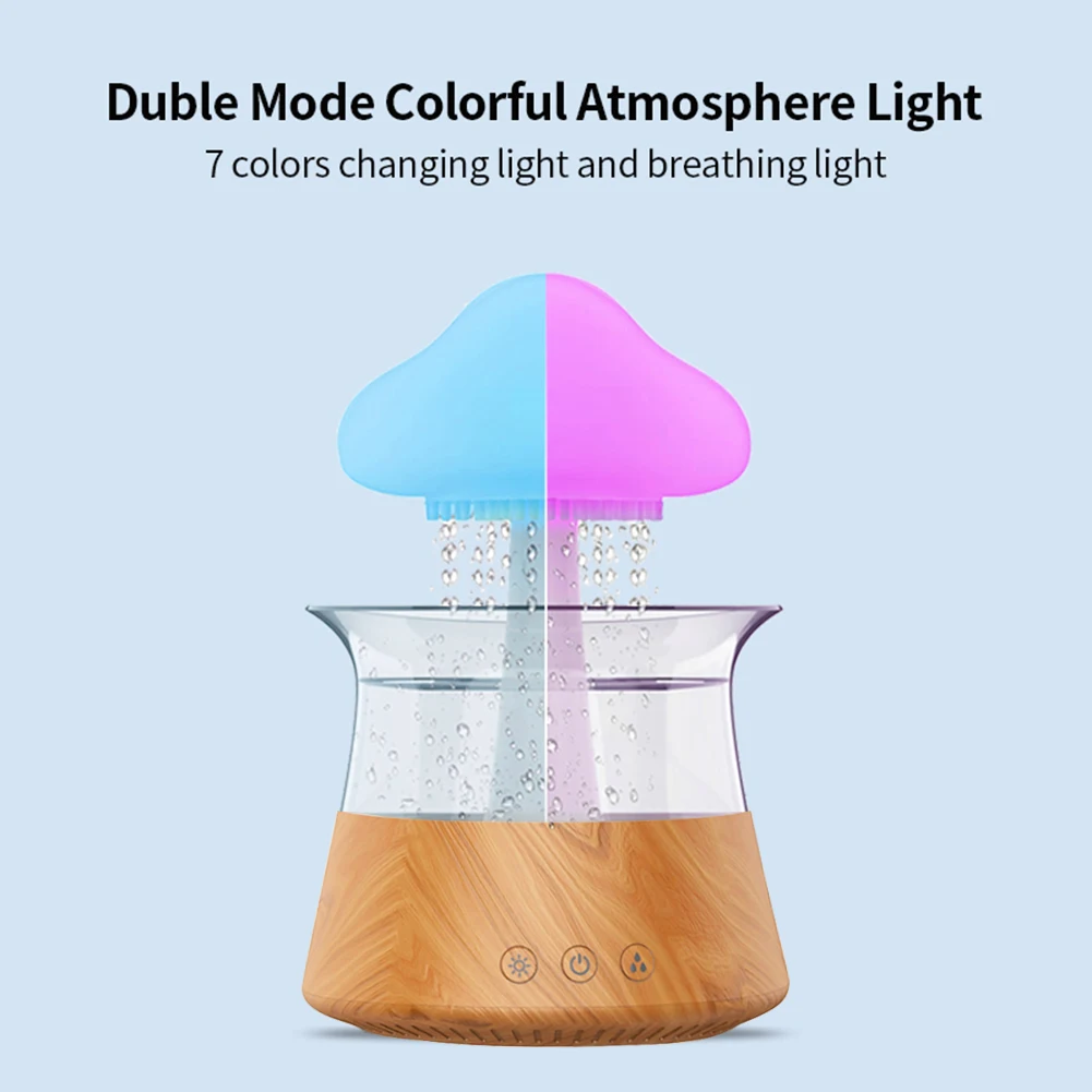 300ml Colorful Mushroom Rain Air Humidifier