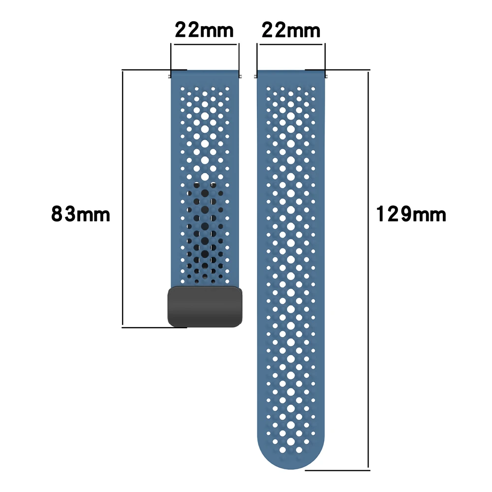 Enhanced Silicone Strap with Magnetic Clasp - 20mm/22mm