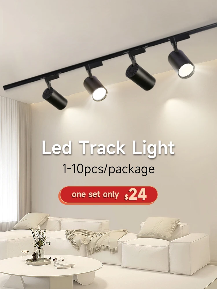 Description Picture 5 of itemSet LED Track Lighting Indoor Ceiling Spot Lights for Living Room Store Decor COB Spotlight 3Colors Lamp Led Track Light Rail