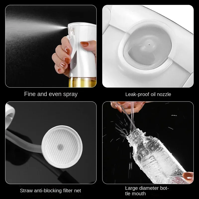 Creative Spray Oil Kettle Sprayer Bottle Pressure Oil Control Kettle Bottle Home Kitchen Cooking Atomizing Baking Spice Pot