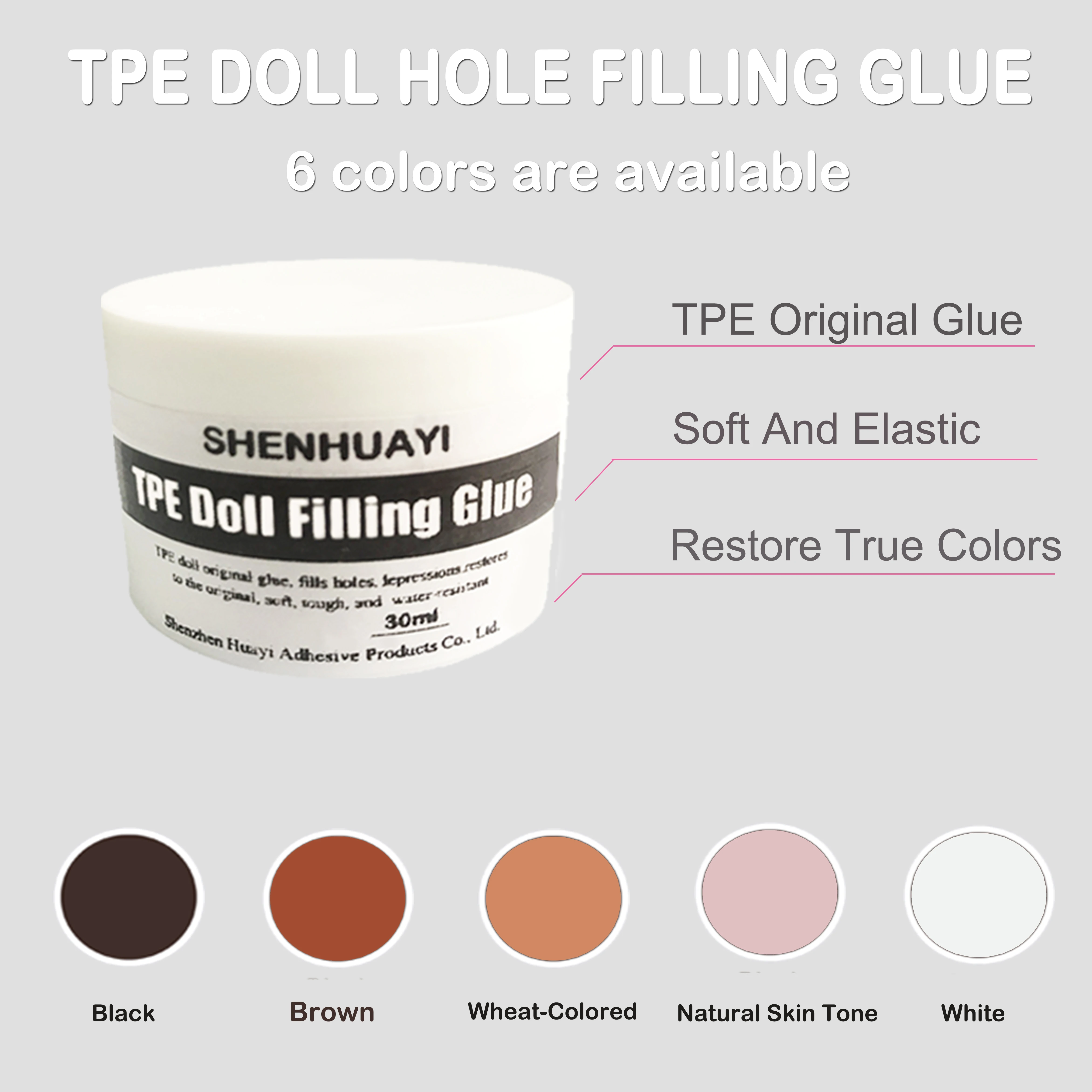 TPE doll filling rubber thermoplastic elastomer model for repairing skin groove defects filled with rubber, soft but not hard 2