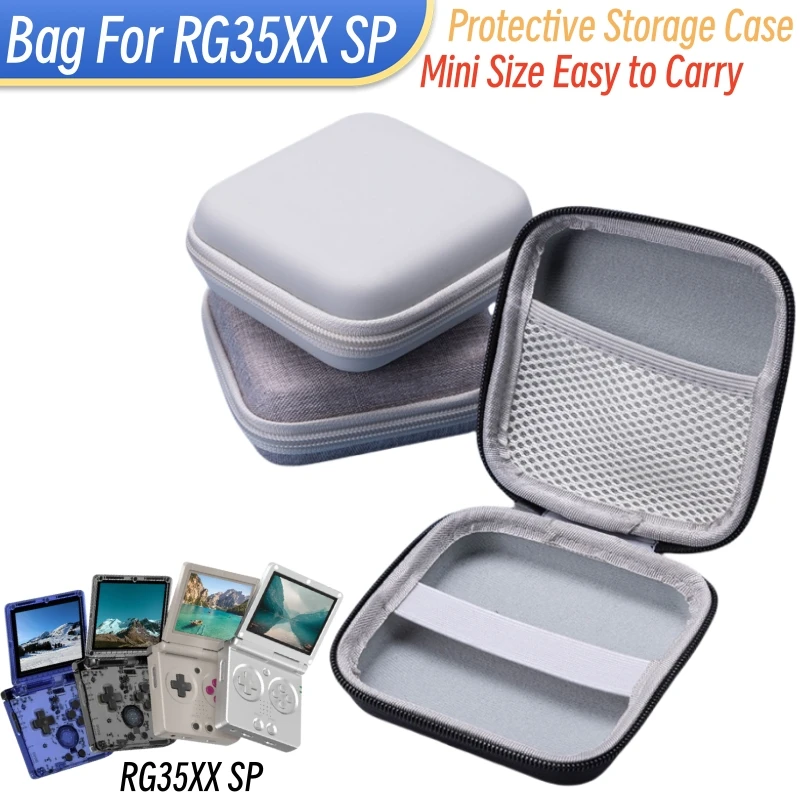 Protect Storage Bag For RG35XX SP Game Console Protect Storage Bag For RG35XX SP Game Console Protective Case 35XX SP Travel Bag Handbag With Mesh and Strap