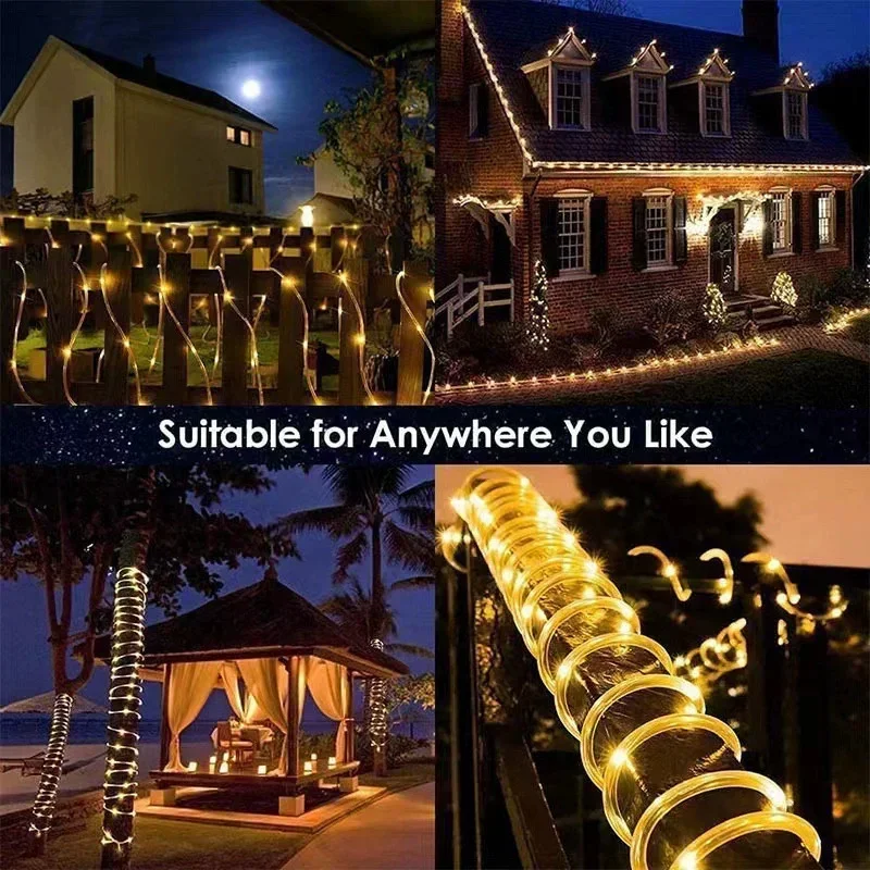 Outdoor LED Solar String Lights – Waterproof Fairy Garland for Garden and Yard Decor
