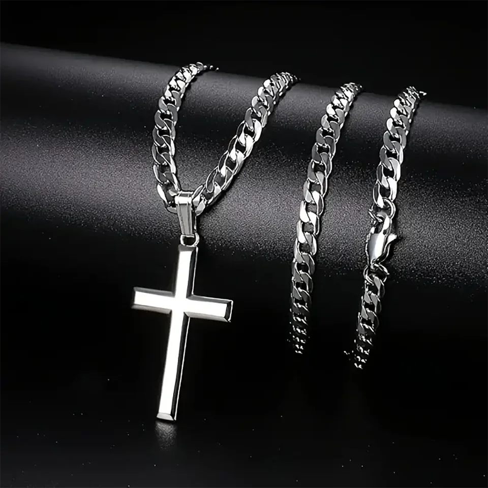 925 Sterling Silver Cuban Cross Necklace for Everyone