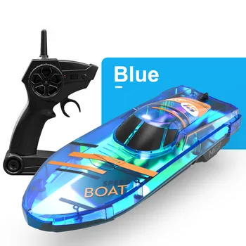 Nuova Barca Telecomandata RC Estiva 2.4G con Luci, Barca Elettrica ad Alta Velocità ​ ​ Giocattolo Acquatico per Yacht