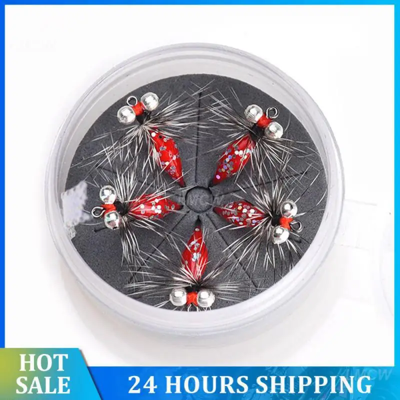 

Bionic Bait Mosquito Insect Hook Artificial Bait Fishing Gear Fishing Lures Sharp Hook Tip Metal Simulated Eyes Fake Bait