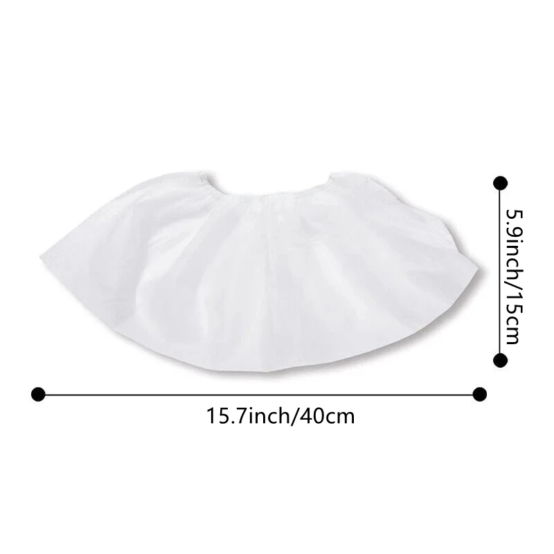 Disposable Shoe Covers Non-Slip Foot Boot Booties Covers Overshoes Non-Woven Foot Protector 100PCS shoe covers disposable shoe covers