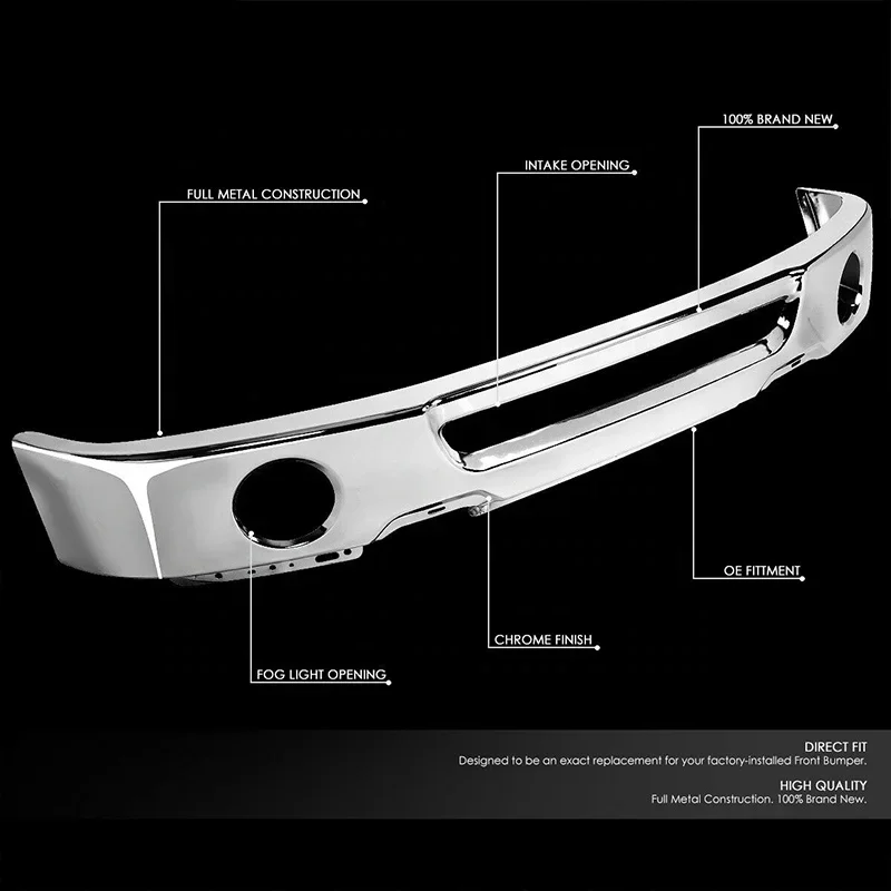 Front chrome bumper with fog lamp hole car bumpers for Ford F150 PICKUP 2006 2007 2008custom